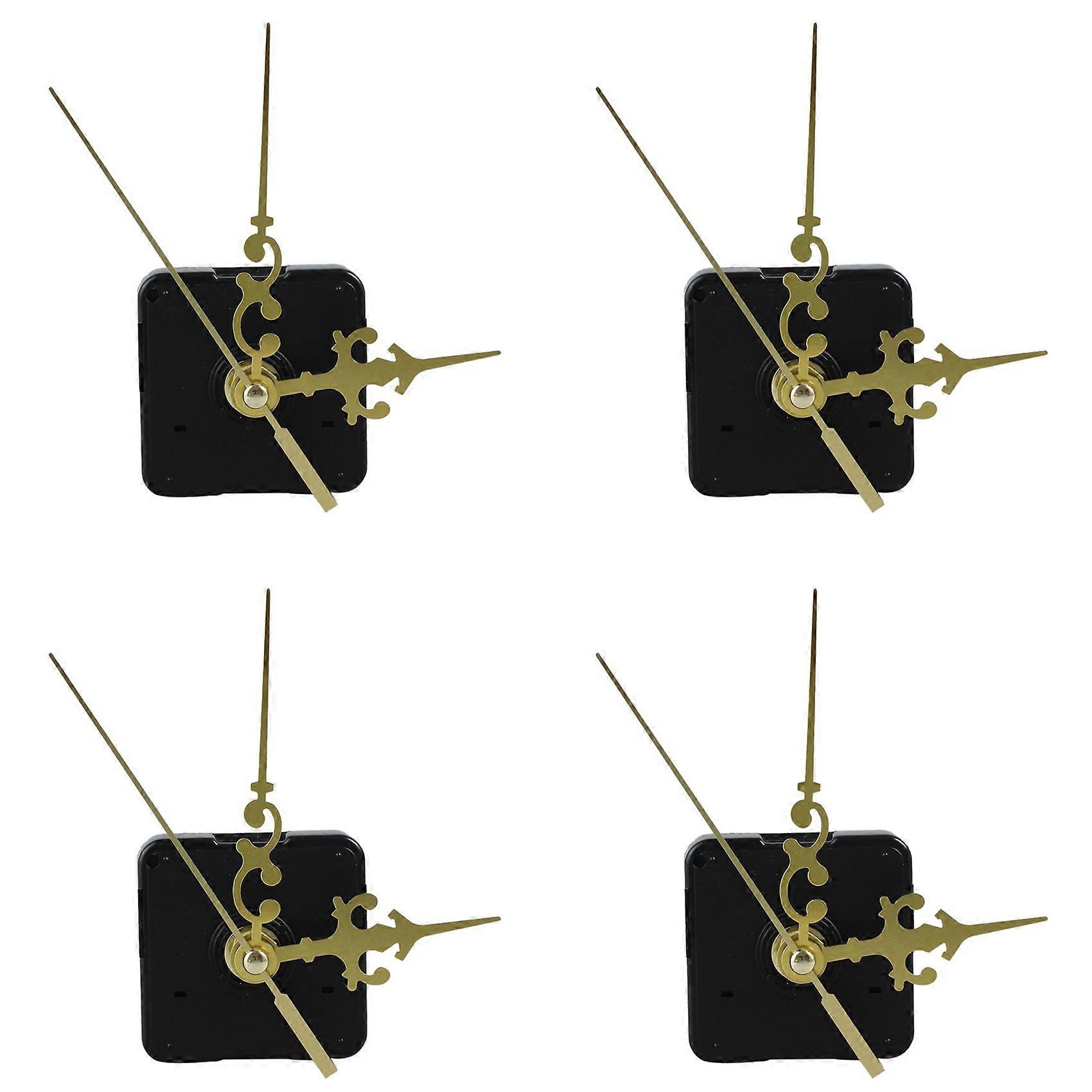 4X DIY Clock Plastic+Metal Texture Creative Wall Clock Retro Wall Clock Movement Accessories Gold