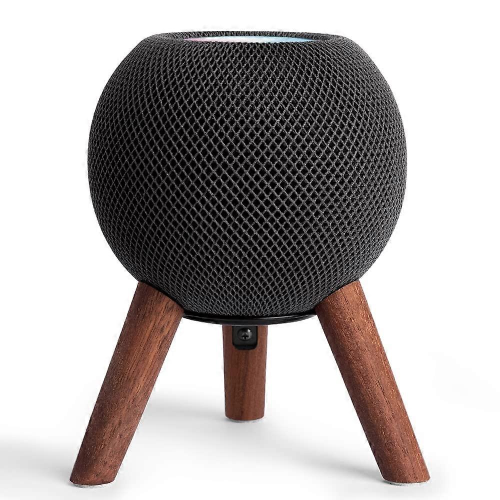 Walnut Wood Stand for HomePod Mini with Stable AntiSlip Base and Elegant MidCentury Design