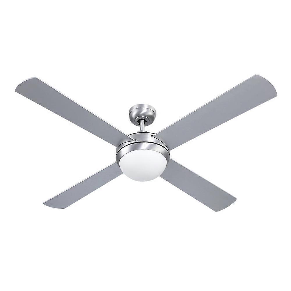 Devanti 52'' Ceiling Fan Ac Motor W/Light W/Remote Silver Ceiling Fans