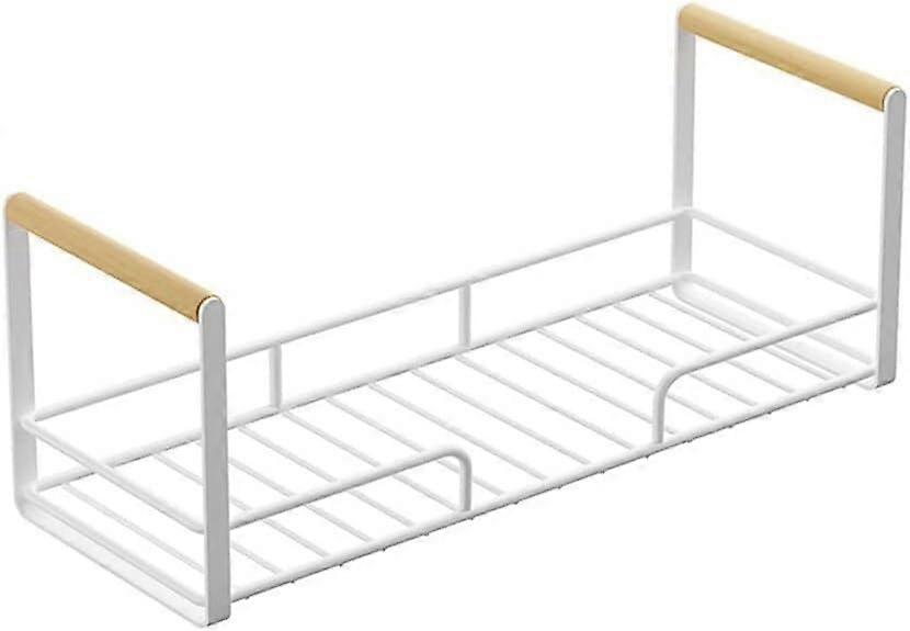 Kitchen Storage Rack MultiLevel Spice Organizer with Layered Under Sink Storage Shelf 42x16cm