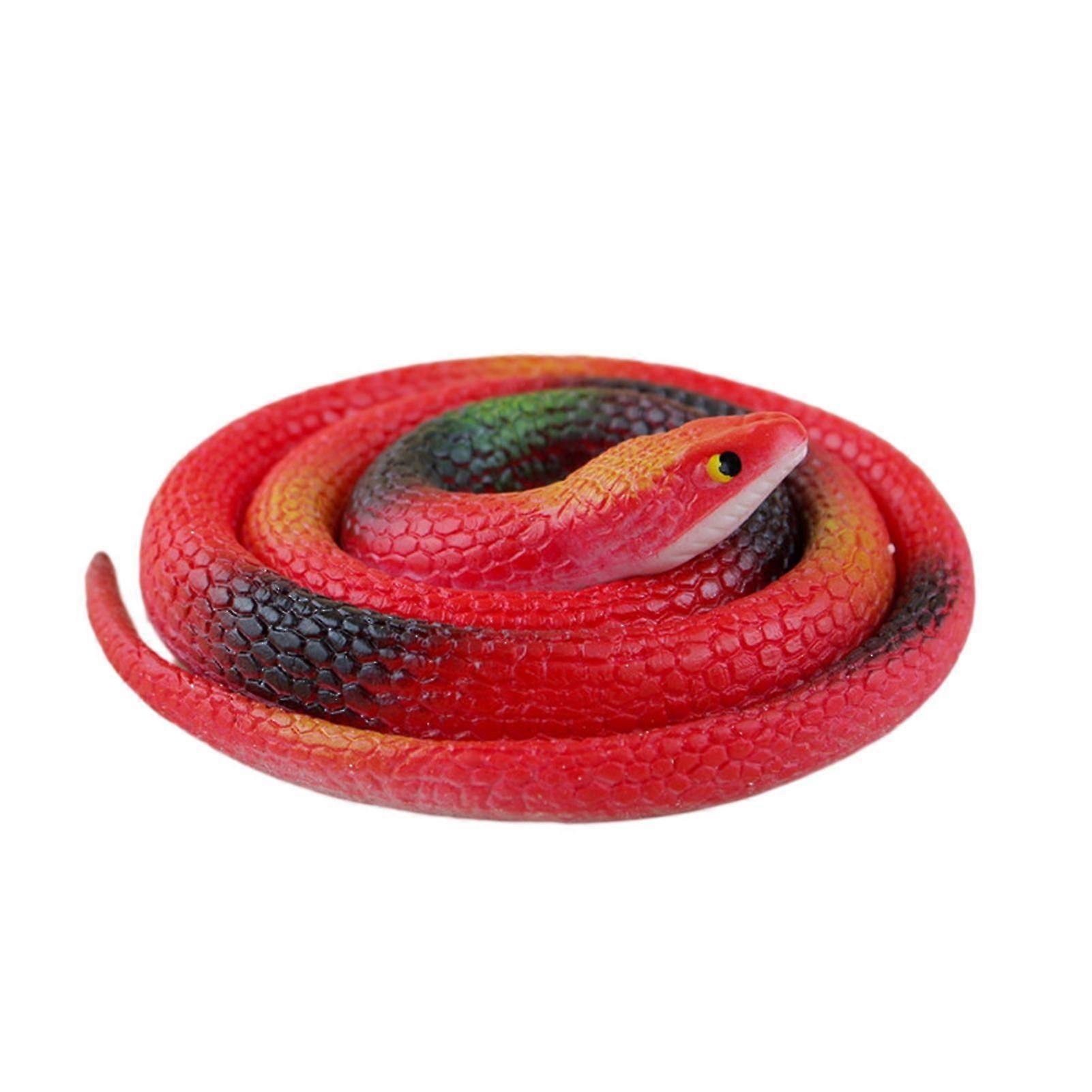 Snake Toy Interesting Novel Vivid Simulated Portable Tricky Tpr Joke Soft Artificial Snake For Kids