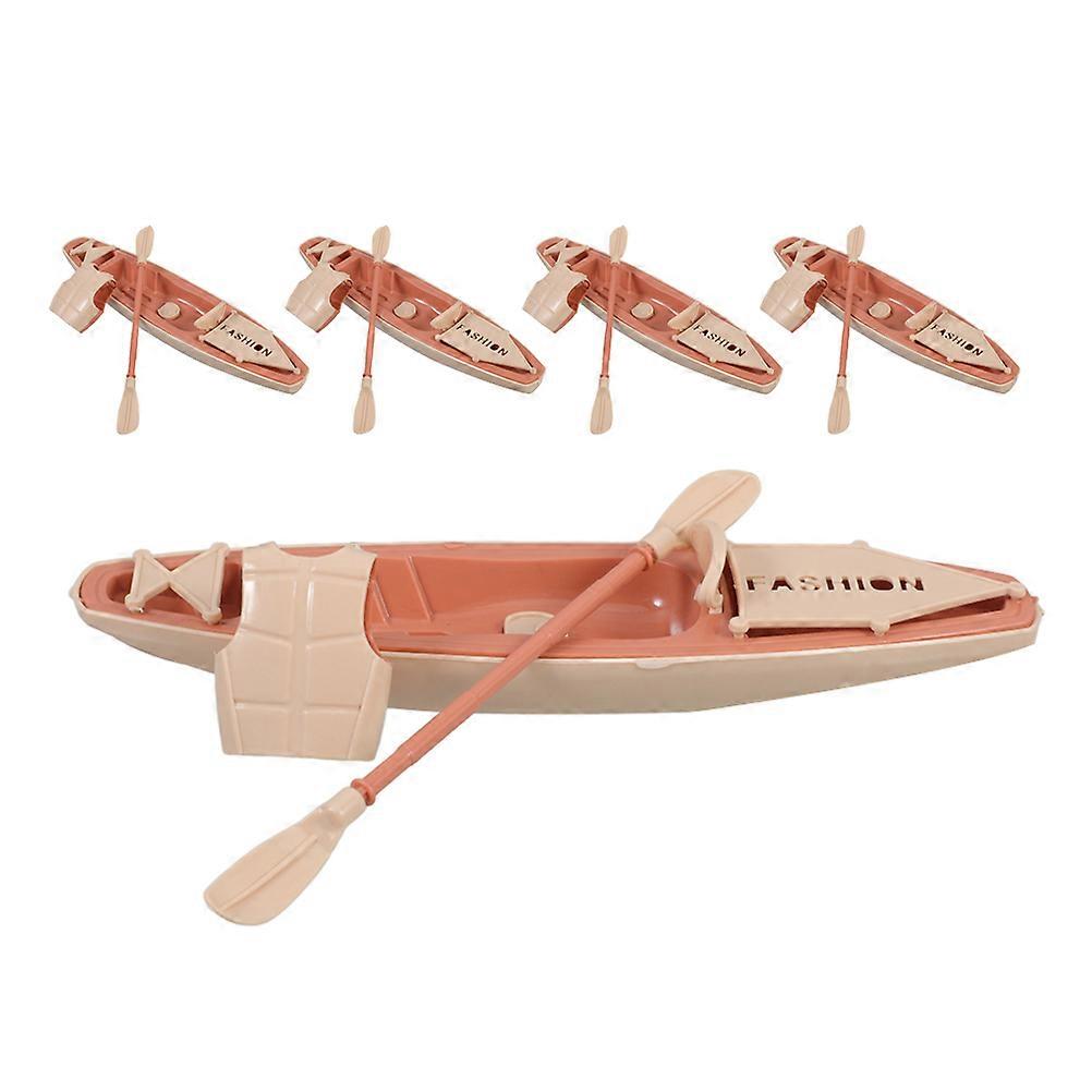 Assorted Color Mini Kayak Model for Outdoor Play 5Sets with Paddle