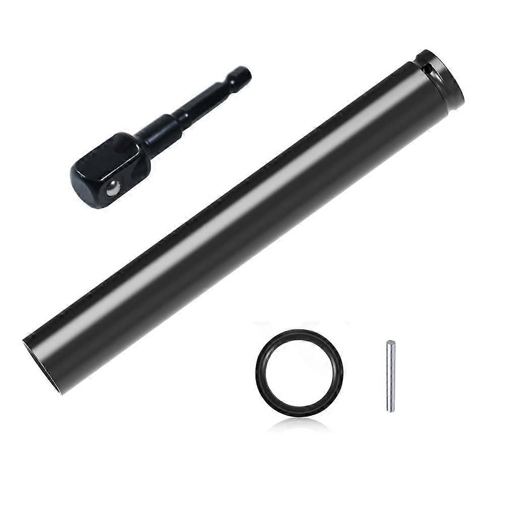 Soquete de impacto de 9/16 polegadas, soquete oco de 6 polegadas com haste hexagonal de 1/4 de polegada para parafusos longos e fixação em locais altos.