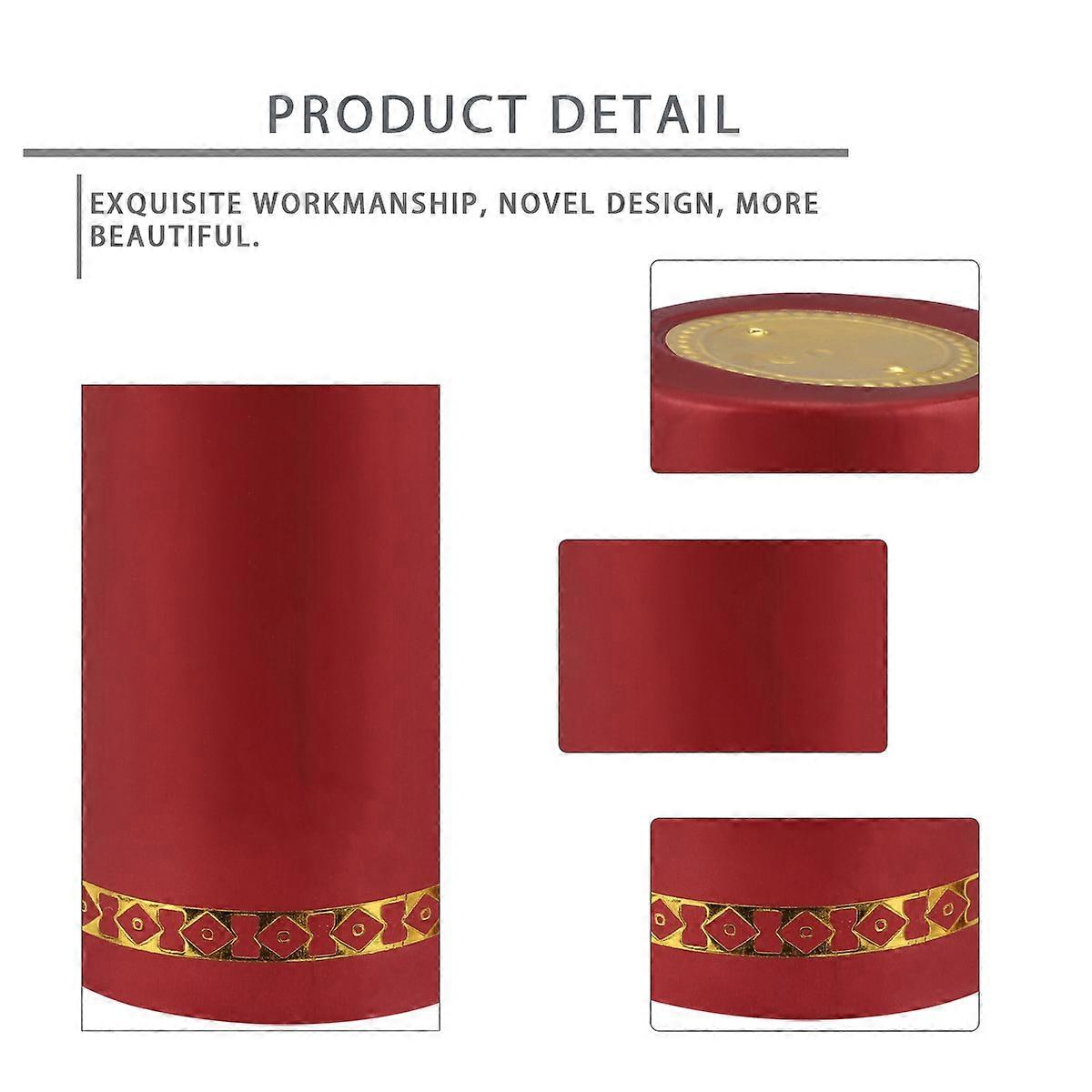 Sealed Cover Red Sealing Heat Shrinkable Plastic 100Pcs