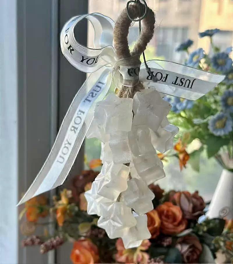 Decorative Handmade Soap with Fragrant Essential Oil, Crystal Grape Cluster Silver Star Gift