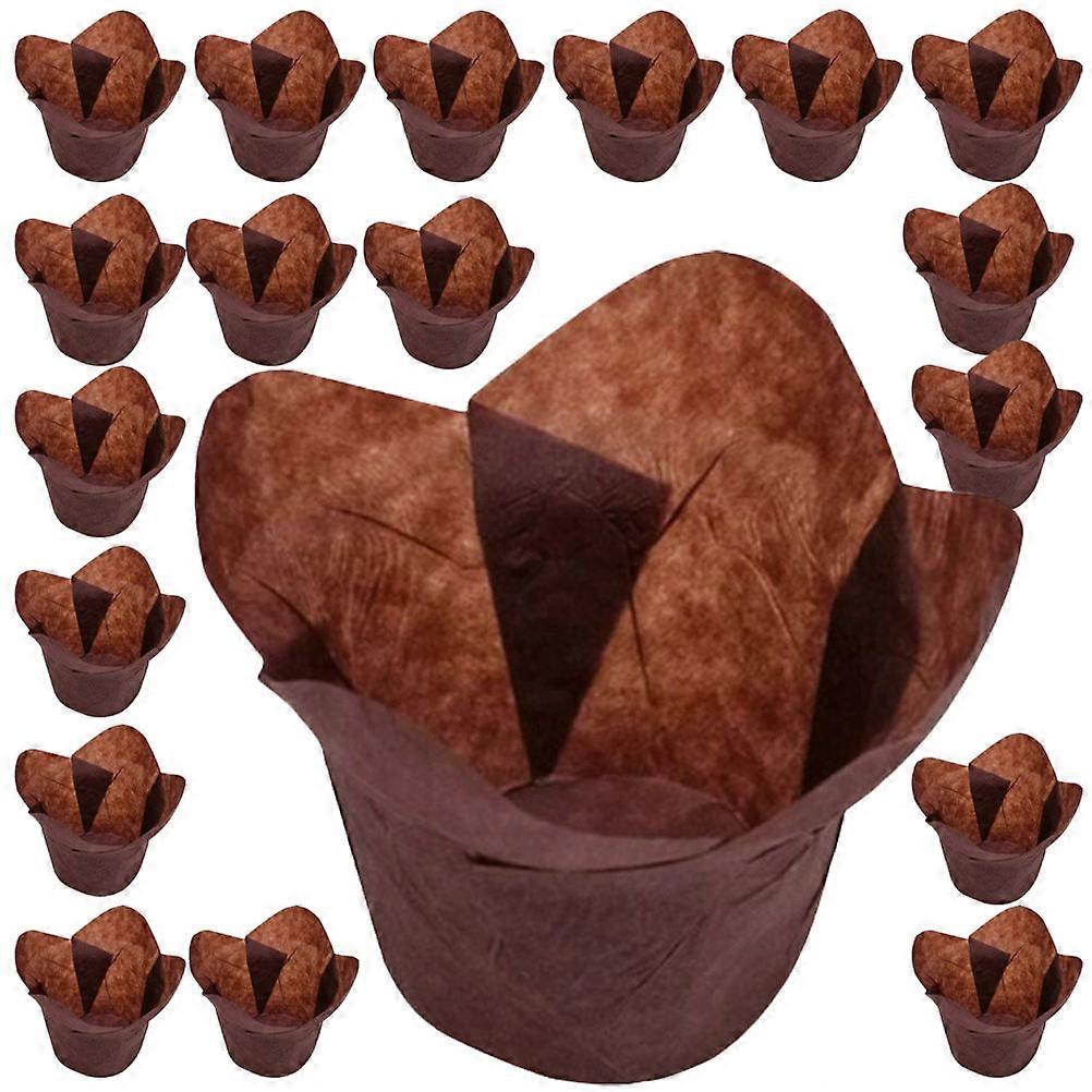 Coffee Baking Cups Lotus Cupcake Liners for Storage 100Pcs Paper Cups