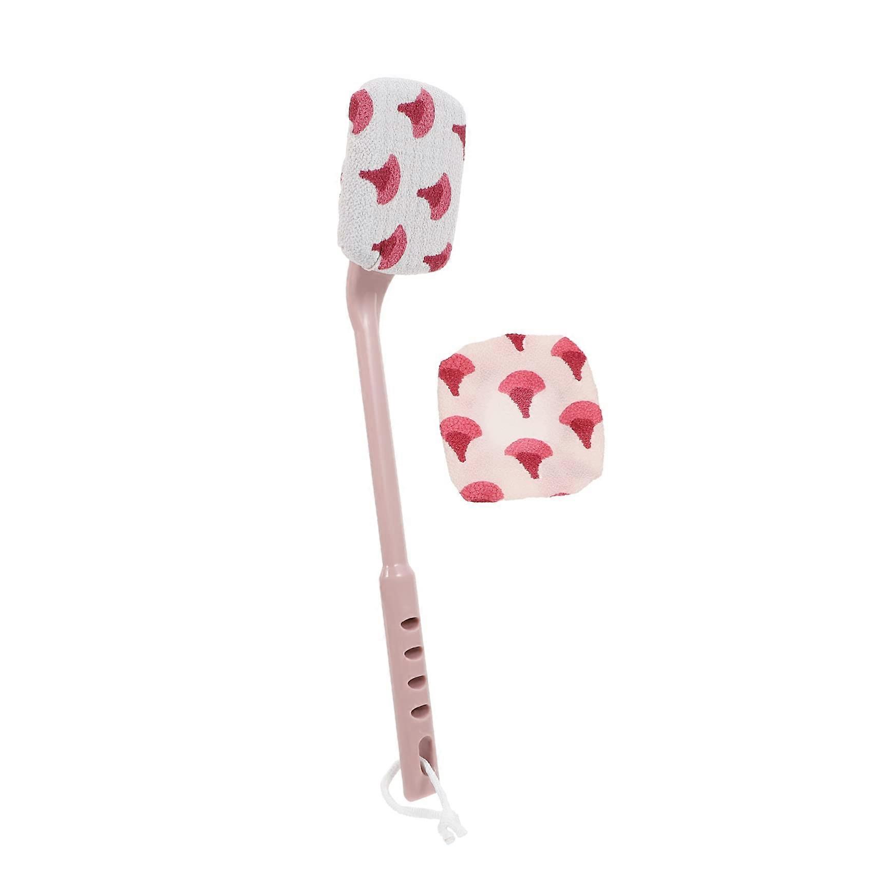 Bath Brush with Long Handle for Shower, Soft Bristle Back Scrubber for Gentle Deep Exfoliation