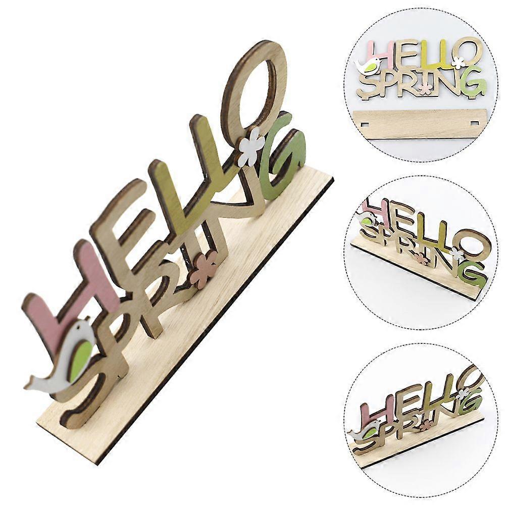 Wood Easter Printed Letter Shape Adorn Fun Easter Decor Easter Layout Prop