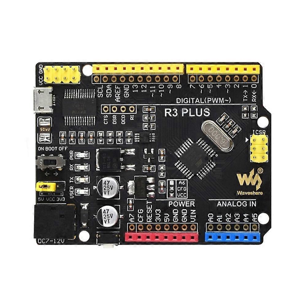 Waveshare for Arduino UNO R3 ATMEGA328P Development Board Enhanced Microcontroller Board for DIY Electronics & Programming