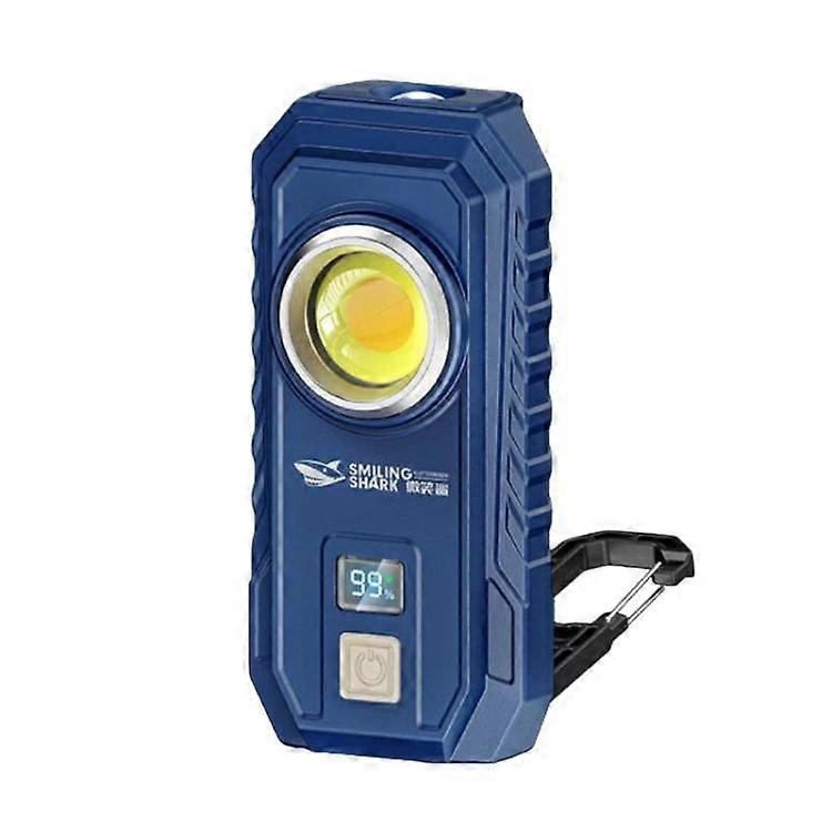 SMILING SHARK Digital Display Magnetic Flashlight With Hook