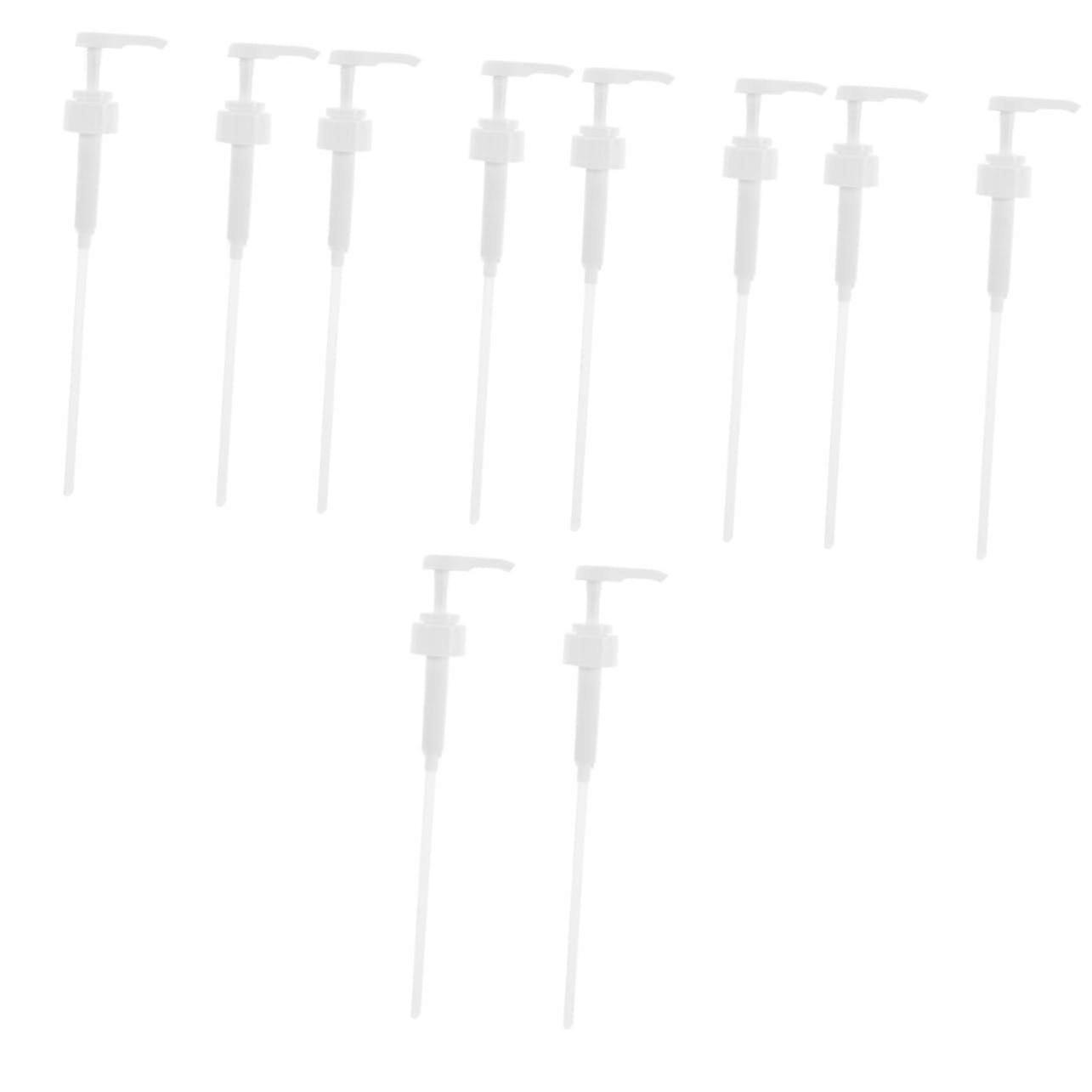 10pcs Lotion Pump Dispenser Replacement for Shampoo Bottles Fits Multiple Liquids White