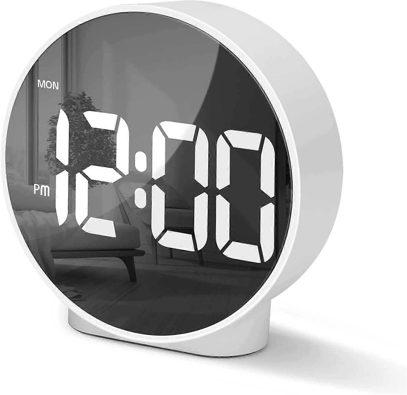 Curved LED Screen Digital Alarm Clock
