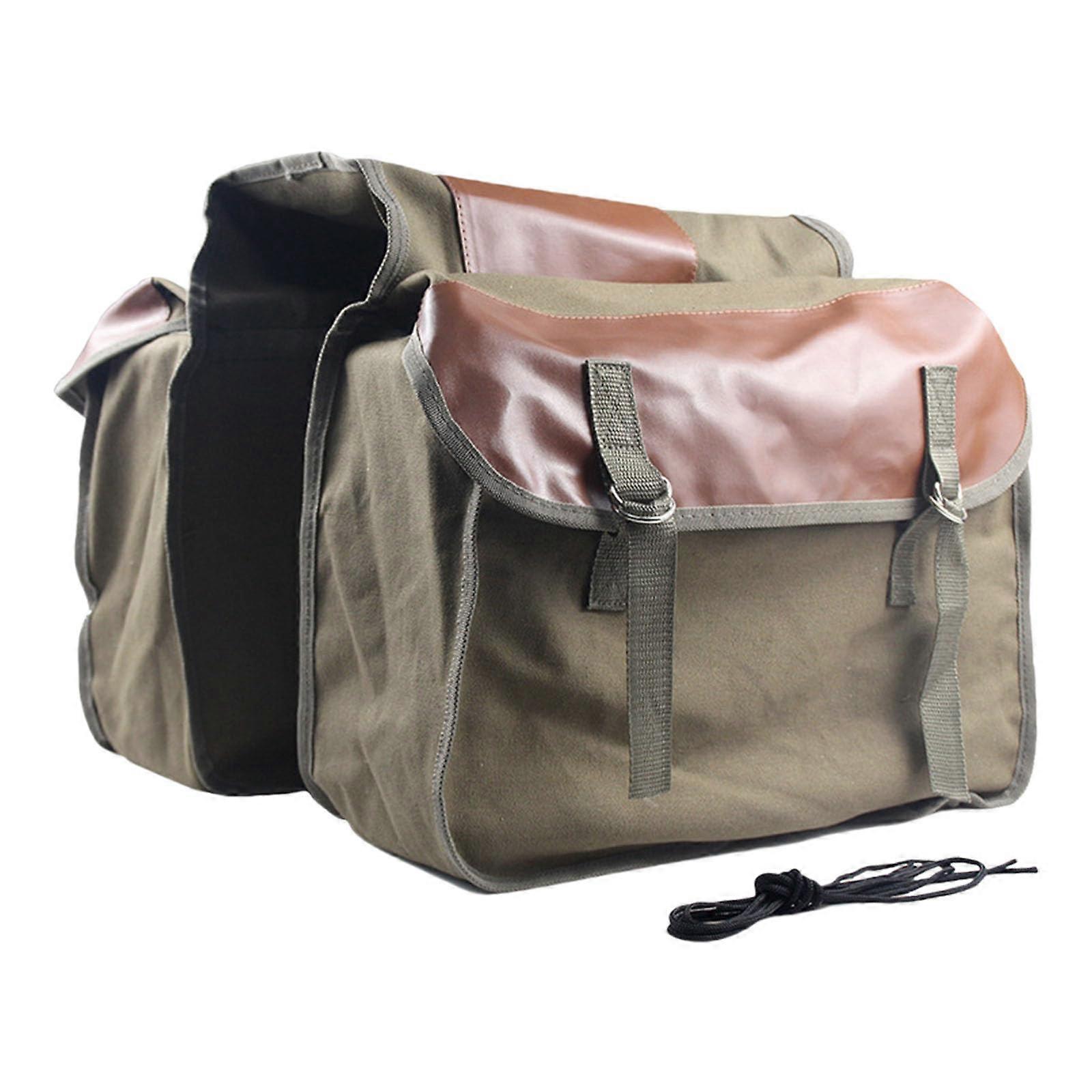 Waterproof Bike Panniers with Large Capacity, Foldable Double Sides for LongDistance Travel Khaki
