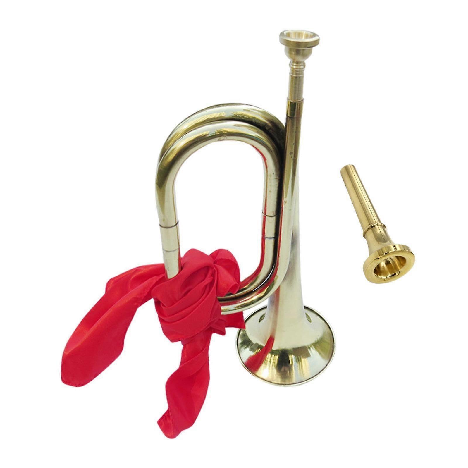 Bugle Trumpet C Flat Brass BeginnerFriendly Durable Marching Bugle for School Band and Students