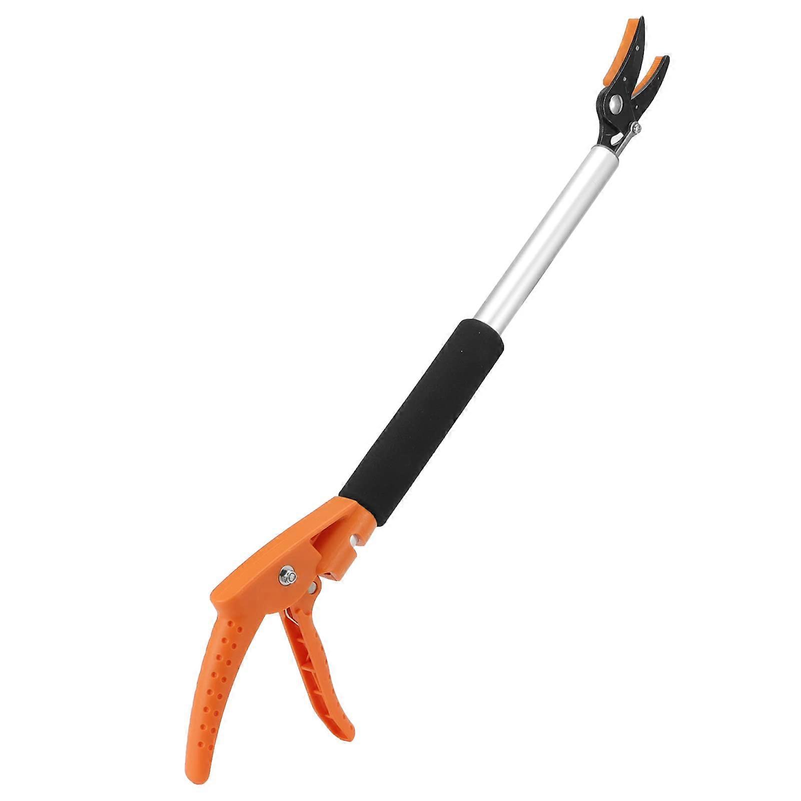 Fruit Picker and Long Handle Pruner with 90° Rotating Head for Tree Trimming and Fruit Harvesting