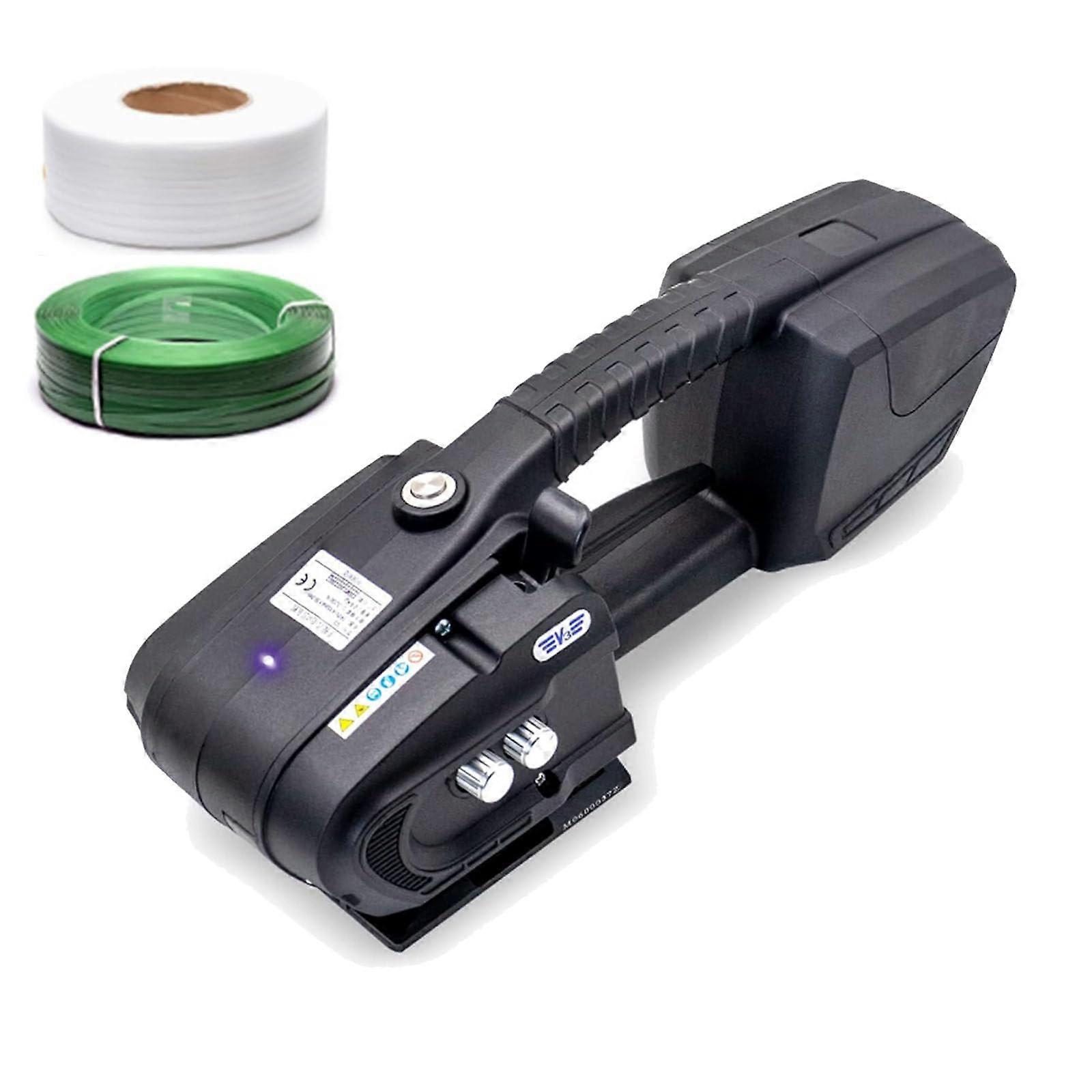 Electric Strapping Machine with LCD, Cordless Automatic Tensioning for 0.430.62in PET PP Straps
