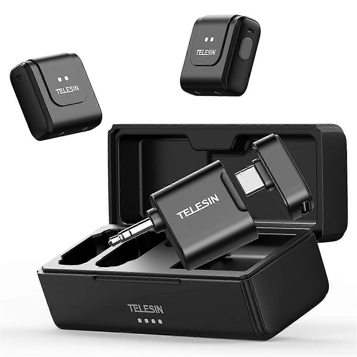  Wireless Lavalier Microphone with Charging Case 32KHz