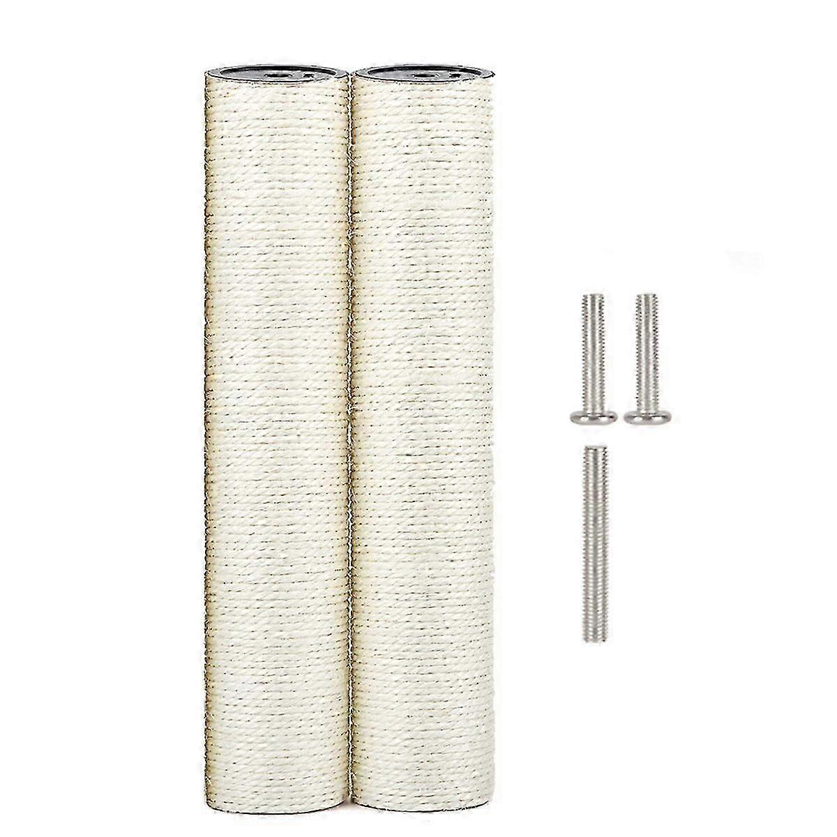 2 PCS M8 Cat Scratching Post Replacement, 15.7 X 3.1 Inch Sisal Pole Replacement Post with Screws