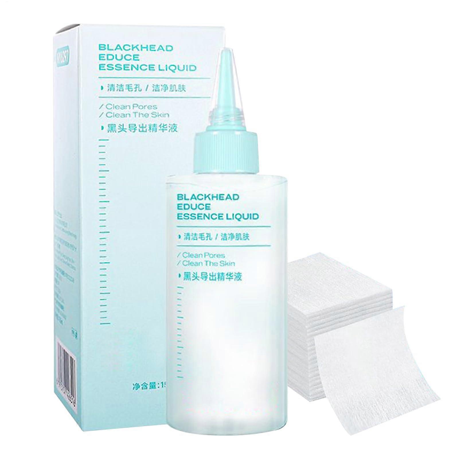 Blackhead Remover Pore Cleansing Liquid 150ml Deep Cleansing Solution with 50 Precision Cotton Pads