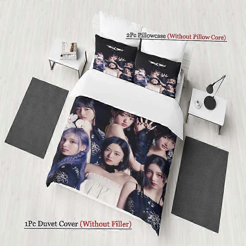 Korean IVE Unique Style Pattern Set Soft and Comfortable Bedding Set