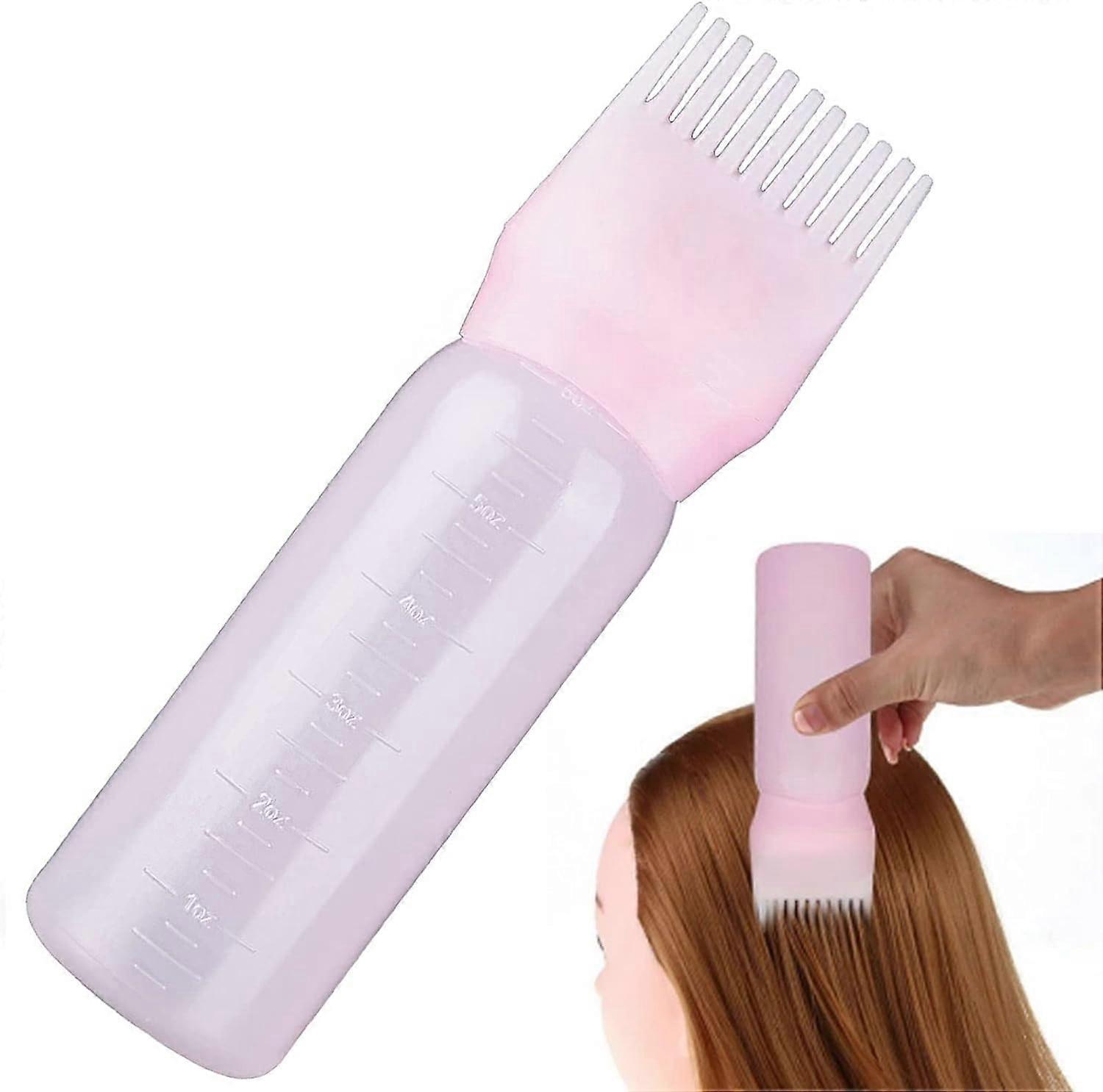Hair Dye Applicator Bottle with Comb Tip, 6oz Plastic Root Comb for Precise Root Application