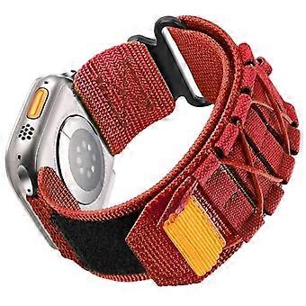 20mm Nylon Sports Watch Band Adjustable Woven Loop Strap for Garmin Vivoactive 5 Venu Sq Red