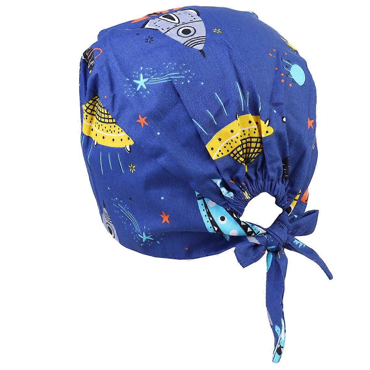 Dentist Cap Cotton Cap for Operation with Printed Pattern 1Pcs Headgear