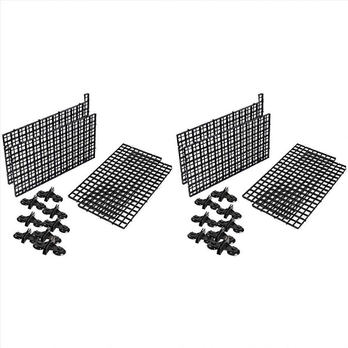 2X Aquarium Divider Tray Plastic Mesh Aquarium Egg Box Light Diffuser, Fish Tank Divider Filter Bott