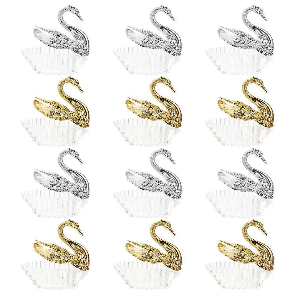 Swan Candy Container Wedding Candy Boxes for Storage 12Pcs Multi Color