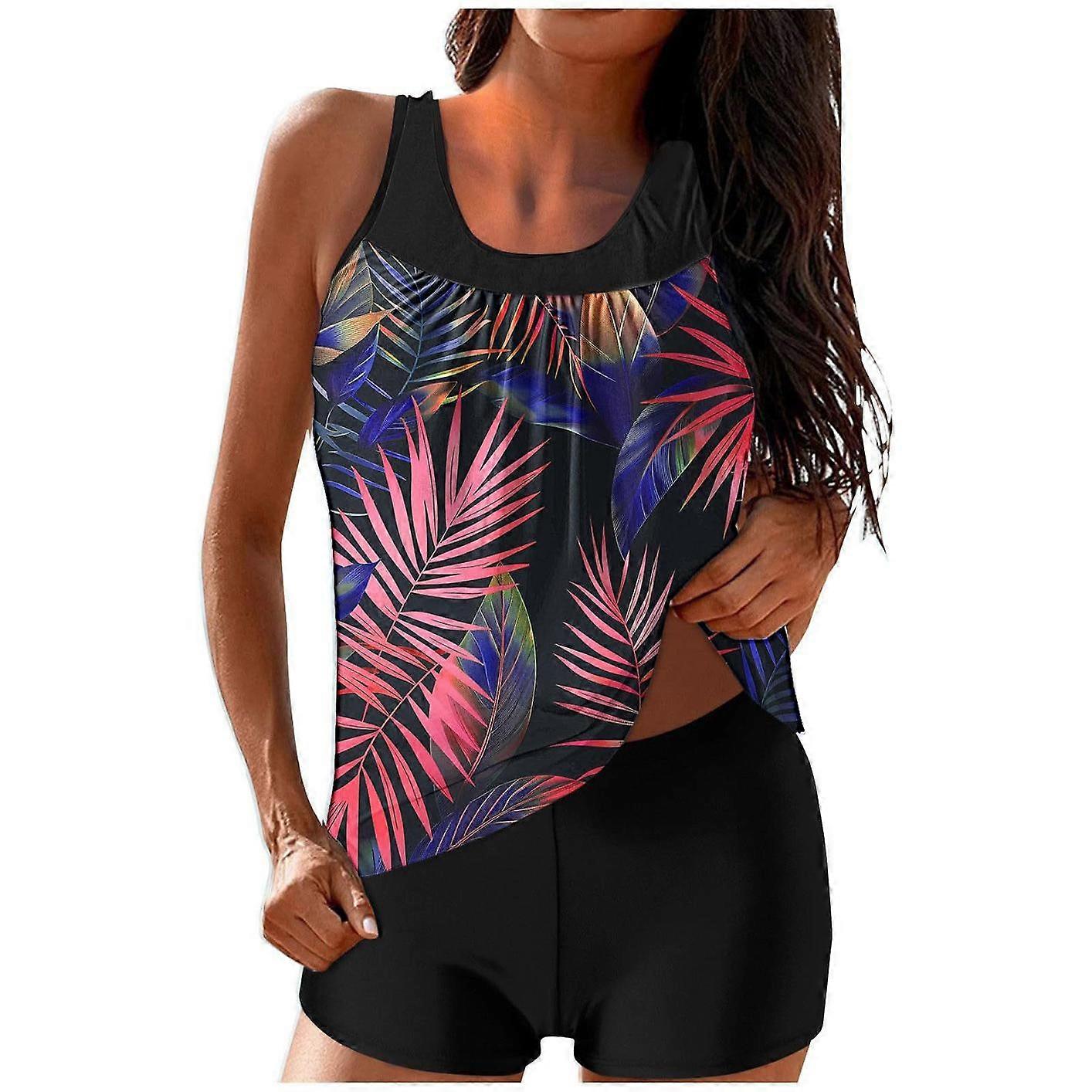 Women's Backless Two-Piece Flounced Tight Swimsuit Set
