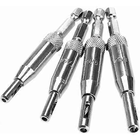 4Pcs Hinge Drill Bit Set, Self Centering Hinge Tap Core Drill Bit (5/64'' 7/64'' 9/64'' 11/64'')