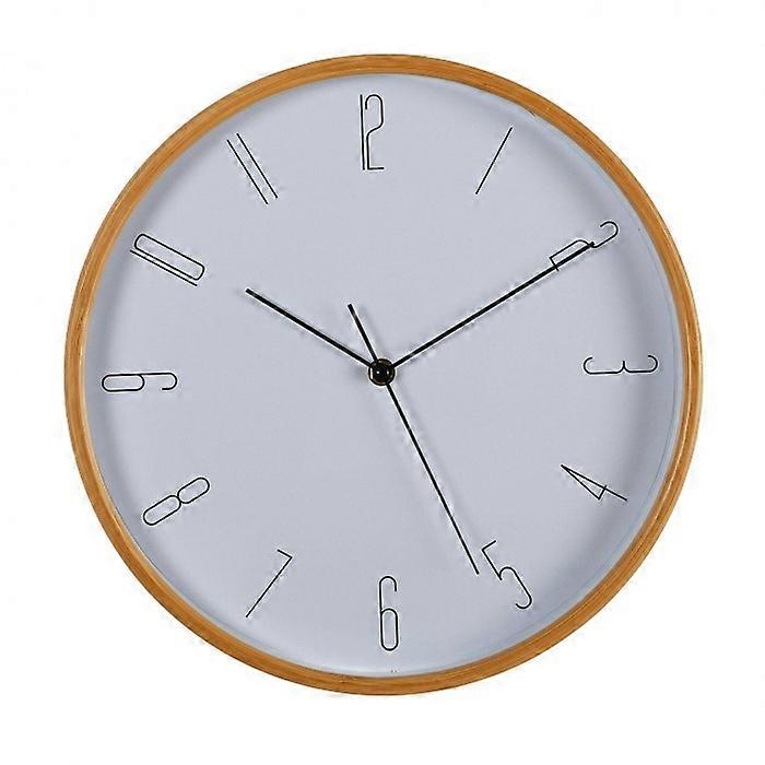 Hometime Bamboo Wall Clock 32cm - White