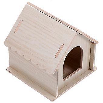 Hamsterin piilopaikka Pieni puinen hamsterin piilopaikka sisustukseen