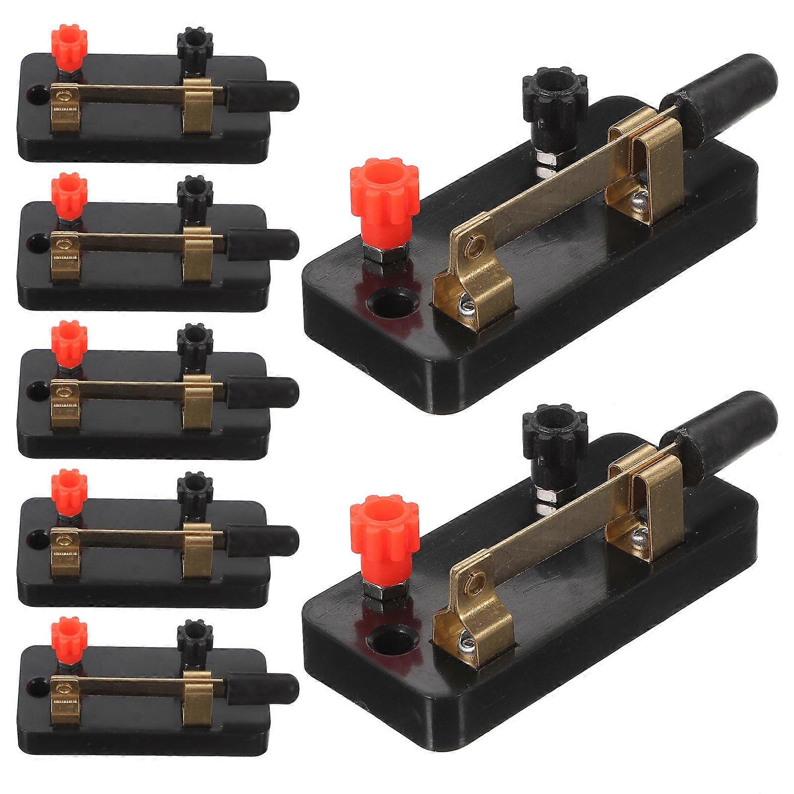 Single Pole Single Throw Switch for Physics Labs Experiment 10Pcs Black Plastic Copper