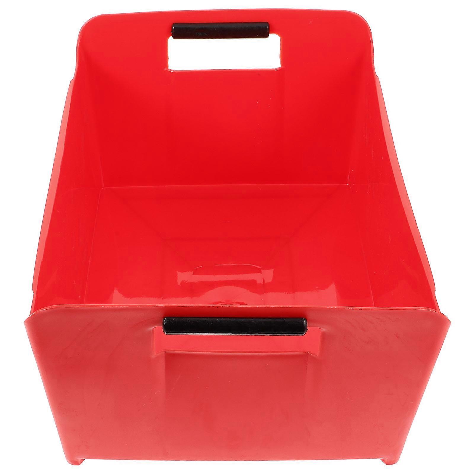 Reusable Beer Bucket for Party Plastic Ice Cube Container Red