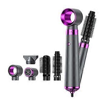 5in1 Electric Hair Dryer Hot Air Brush Multifunctional Hair Straightener Negative Ion Curler Blow Dryer StylingSet,B(EU)