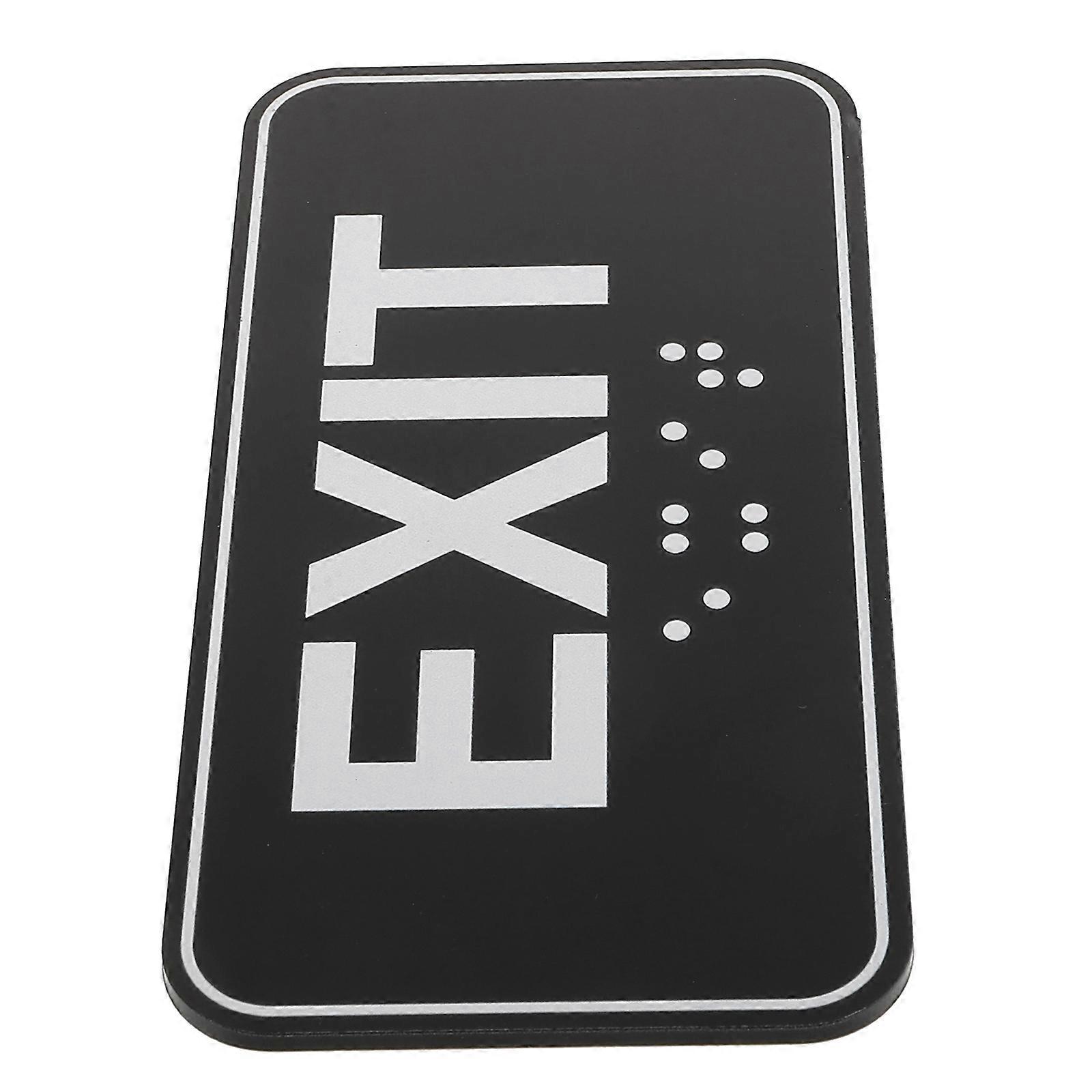 Corridor Safety Exit Sign Braille Self-Adhesive 2Pcs