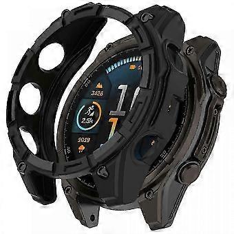 Kompatibel med Garmin Fenix ​​8 47mm TPU-klokkedeksel, ripebestandig, hul klokkerammedeksel - oransje