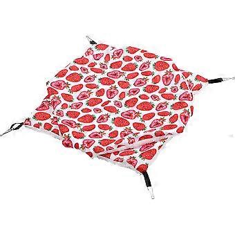Hamster-Hängematte, bequemes Bett für Kleintiere, rote Baumwolle