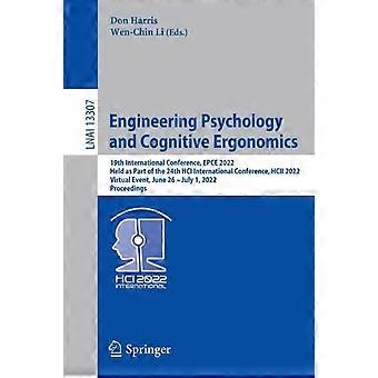 Ingenjörspsykologi och kognitiv ergonomi 19:e internationella konferensen - Springer Nature B.V - Pocketbok - en bok