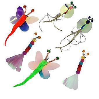 6pcs Cat Wand Toy Recharges Cat Teaser Wand Toys Remplacement Interactive Cat Toys