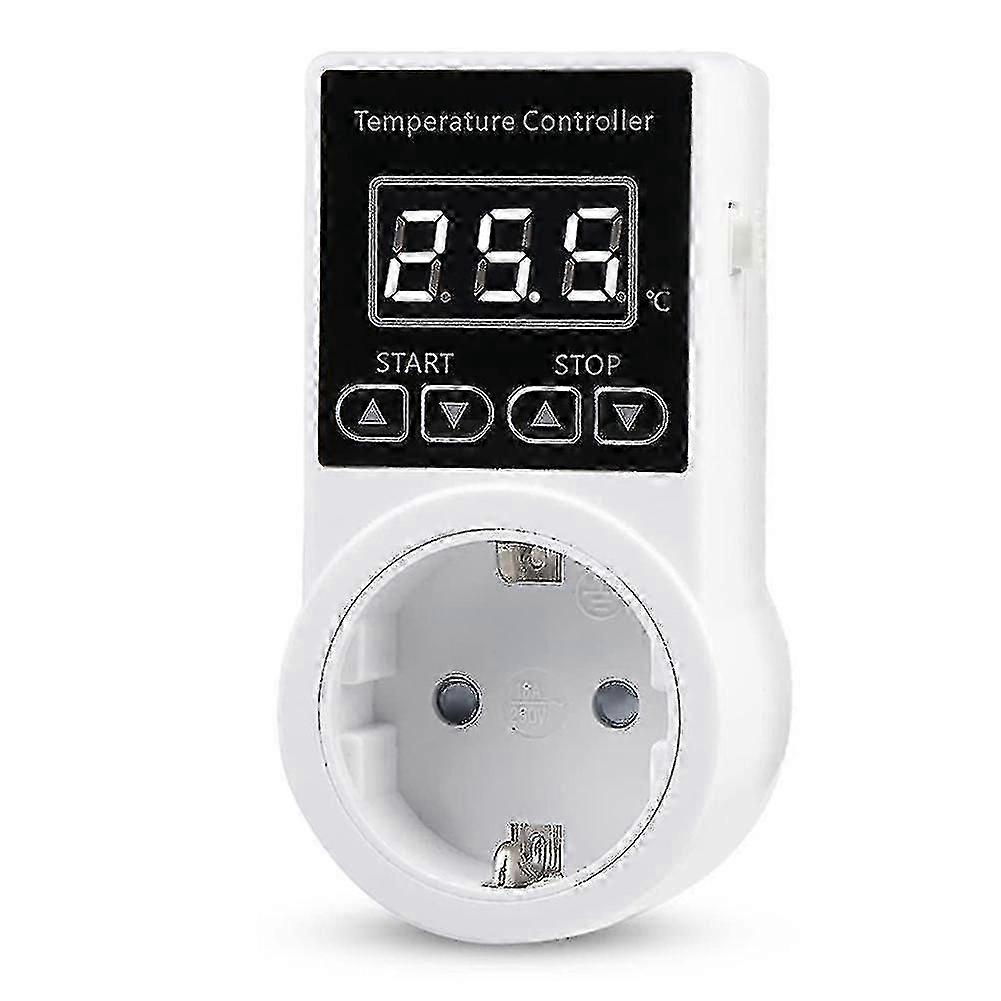 1pcs Thermostat Socket With Sensor, Digital Temperature Controller Socket, Waterproof Temperature