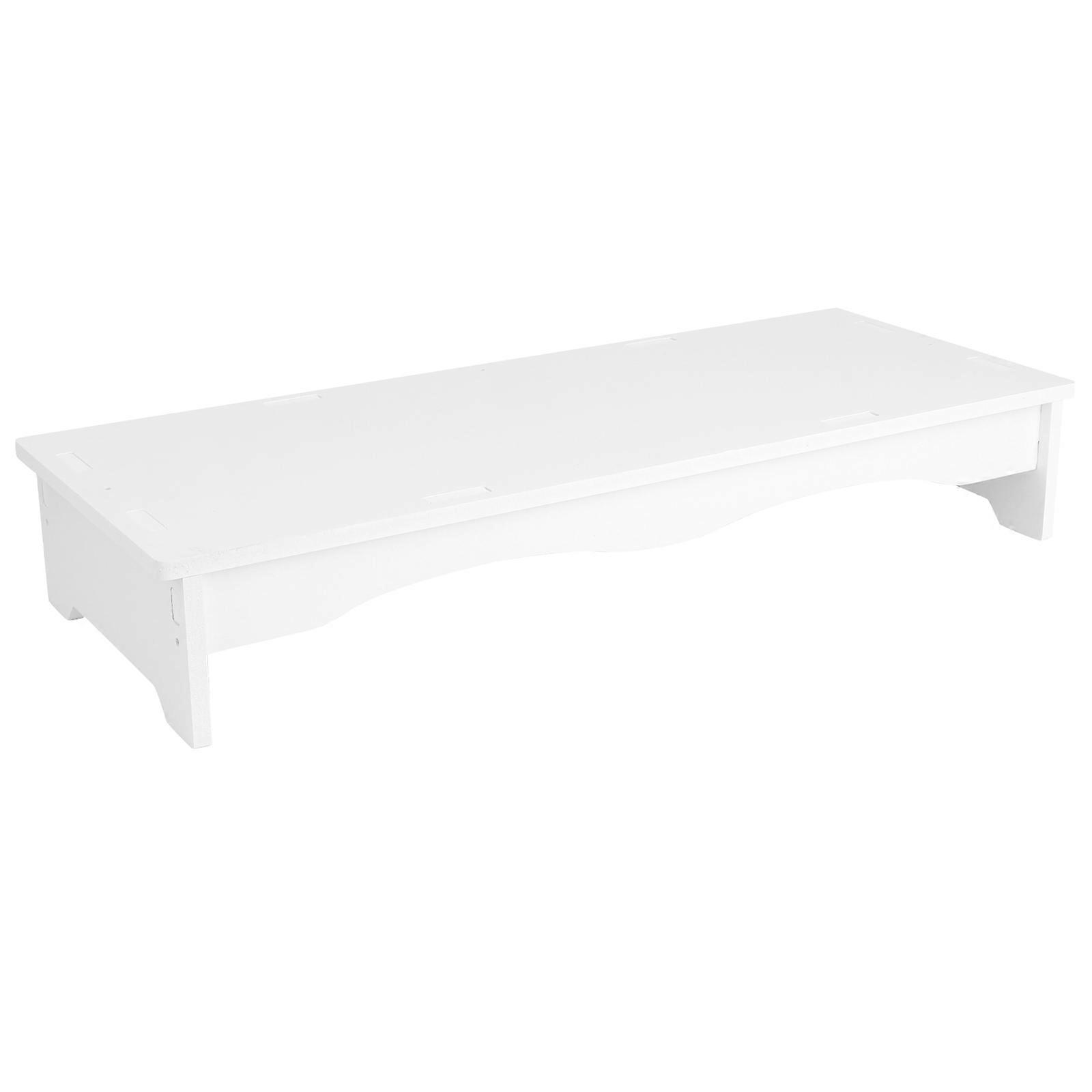 1 support surélevé pour écran d'ordinateur, support de clavier (blanc)