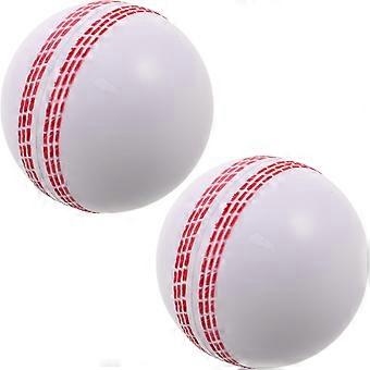 2pcs Cricket Ball with Stitched Seam - Soft PU Foam Bouncy Play Ball for Training - 6.8cm/2.68 Inch Sports Game Supply for Indoor Outdoor Beginner Pra