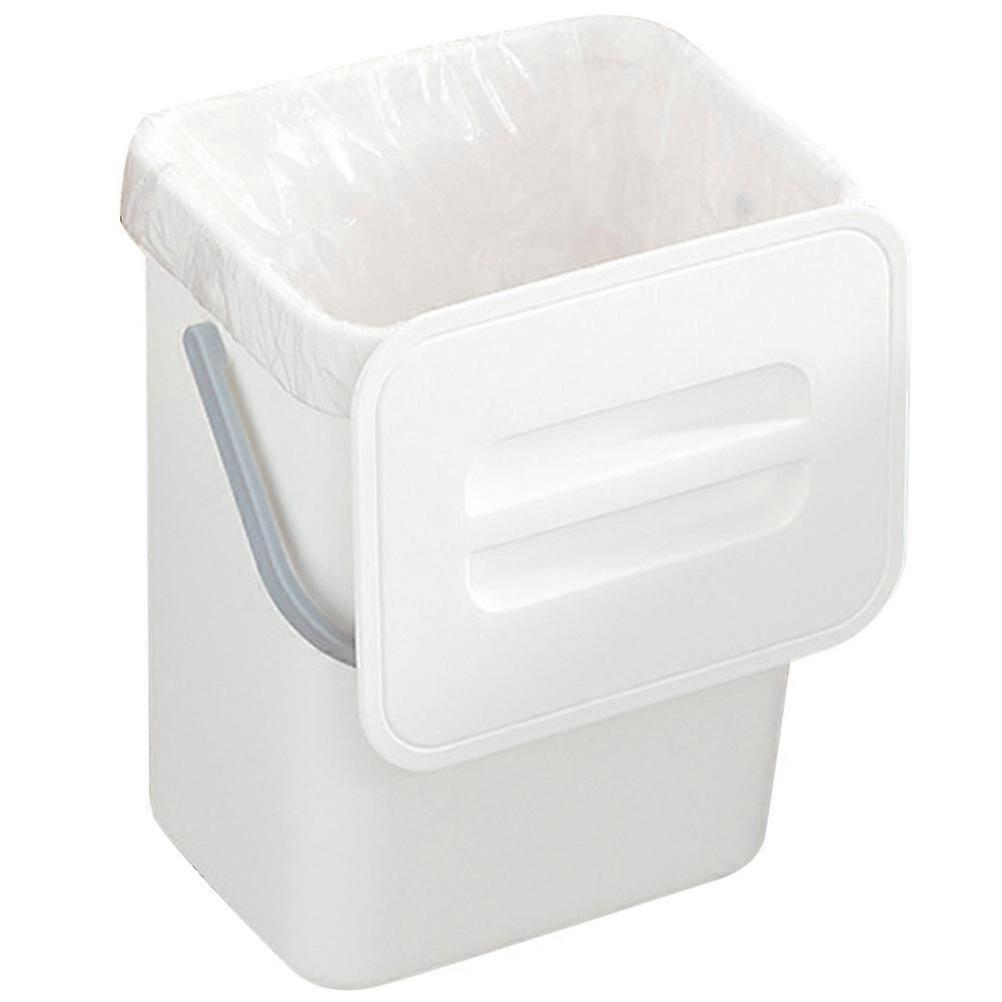 Hanging Kitchen Trash Can | White Plastic | Space Saving Storage