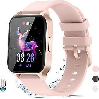 Smart Watch 1,69" Fitness Tracker, Lichaamstemperatuur, Hartslag, Slaapmonitor, Stappenteller