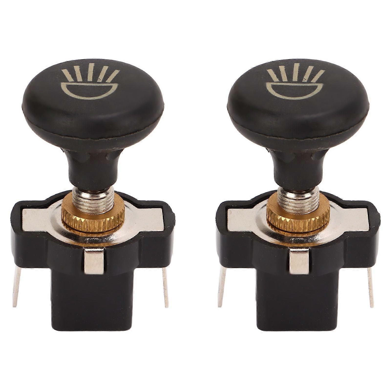 2 Pcs Headlight Push Pull Switch Golf Cart Light Control Switch Button Replacement for E-Z?GO