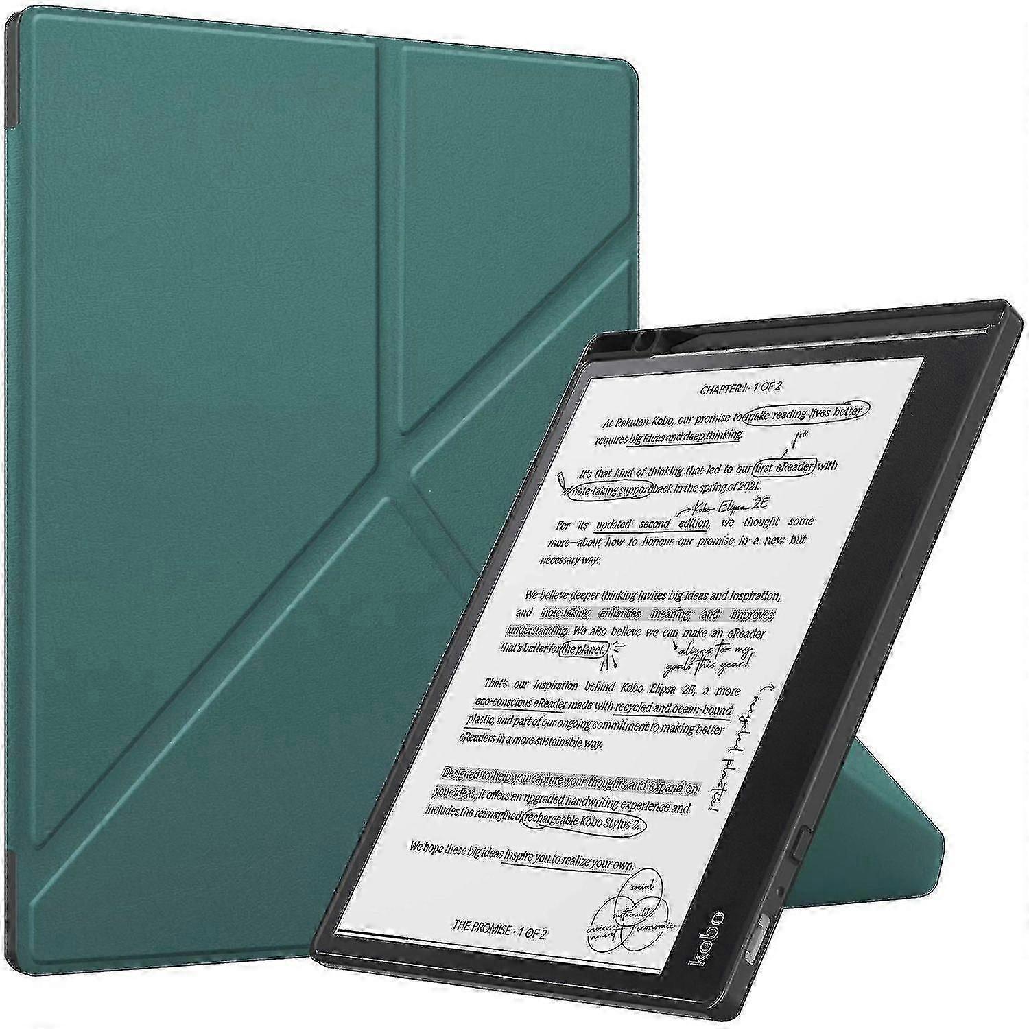 Leather Smart Tablet Case compatible with Kobo Elipsa 2e-D6