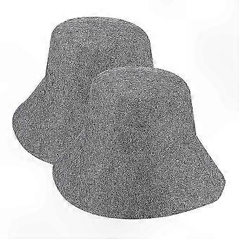 2-Pack Felt Bath Hats for Sauna and Shower Use