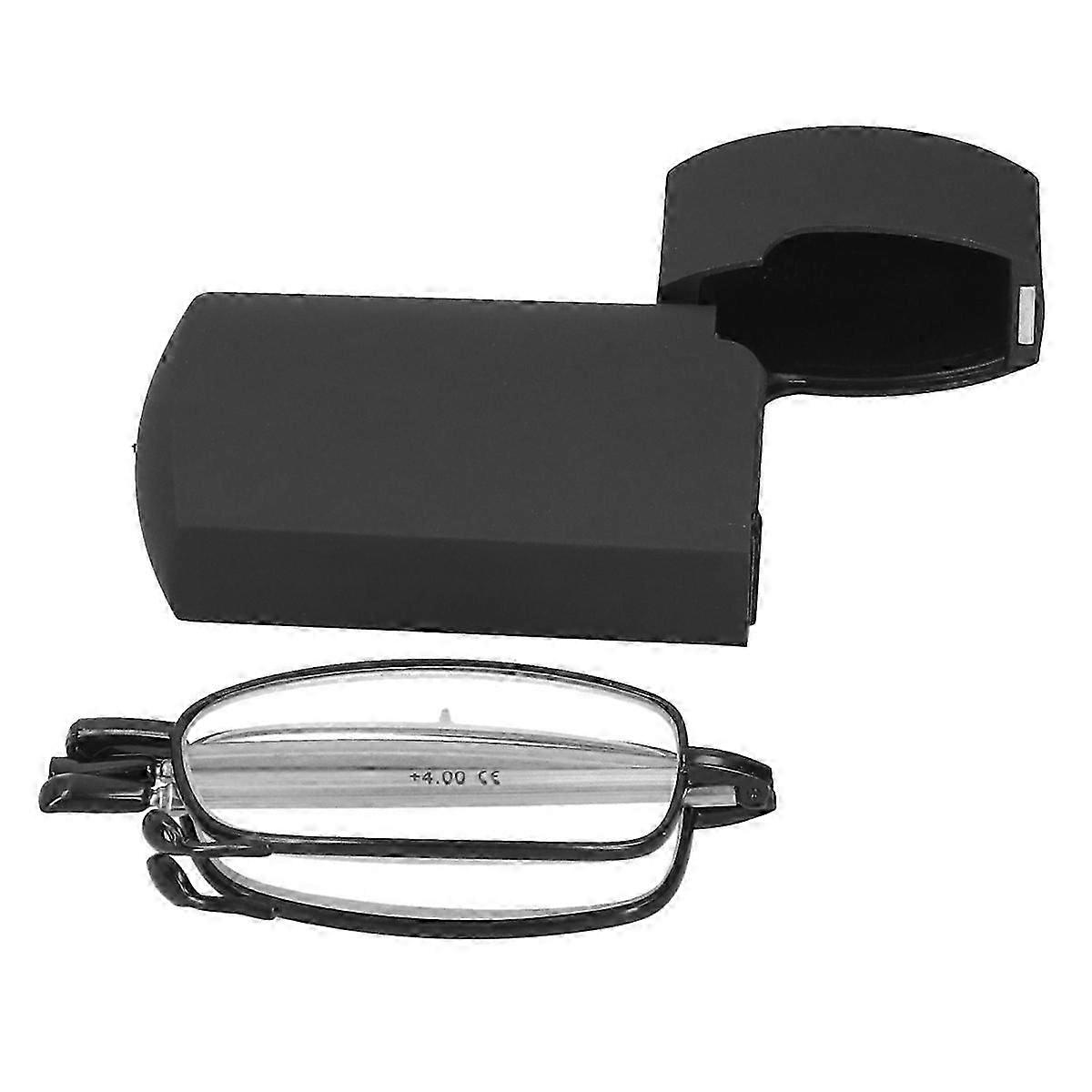 Foldable Blue Light Blocking Reading Glasses with Spring Hinge, Soft Silicone Nose Pads for Seniors